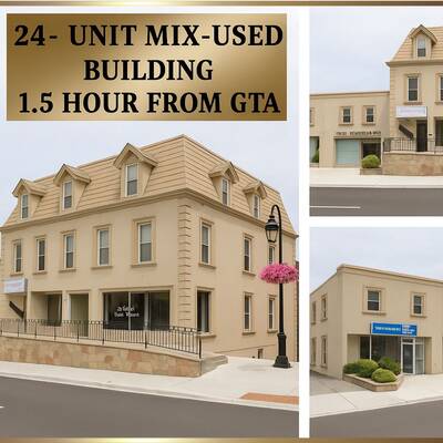 24- unit Mix-used Building; 1.5 hour from GTA