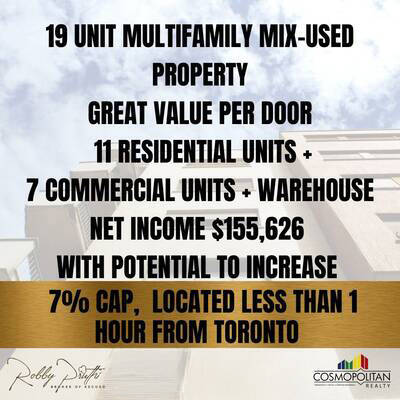 19 unit Multifamily Mix-used property