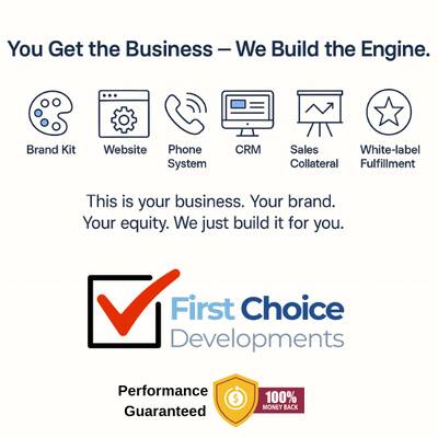First Choice Developments Marketing Agency Licensing Opportunity Available in Canada & USA