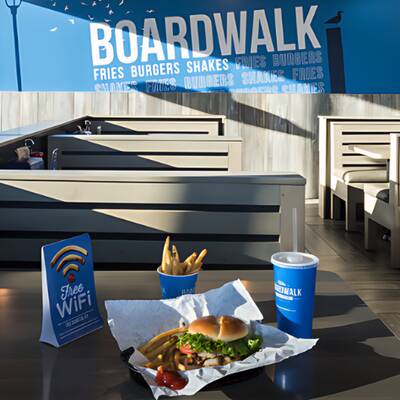 Boardwalk Fries, Burgers, Shakes TD Centre Food Court ﻿in Downtown Toronto.